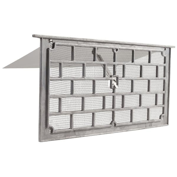 Gaf Master Flow Grill Style 16 in. x 8 in. Aluminum Foundation Vent with Lintel LW1L - main